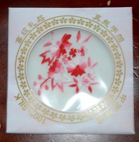 SMALL HAND-EMBROIDERED REAL SILK HANDKERCHIEF 4