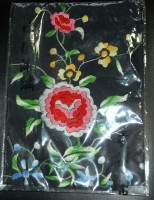 LONG HAND-EMBROIDERED REAL SILK SCARF 7